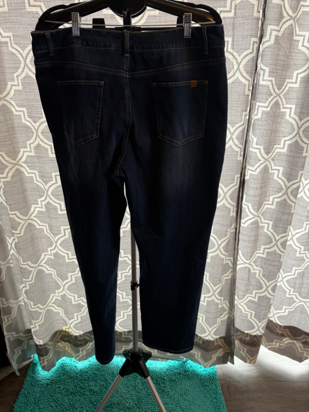 HALARA 1x Slim Straight Jeans in Dark Blue Wash nwot stretchy comfot denim - Picture 6 of 8